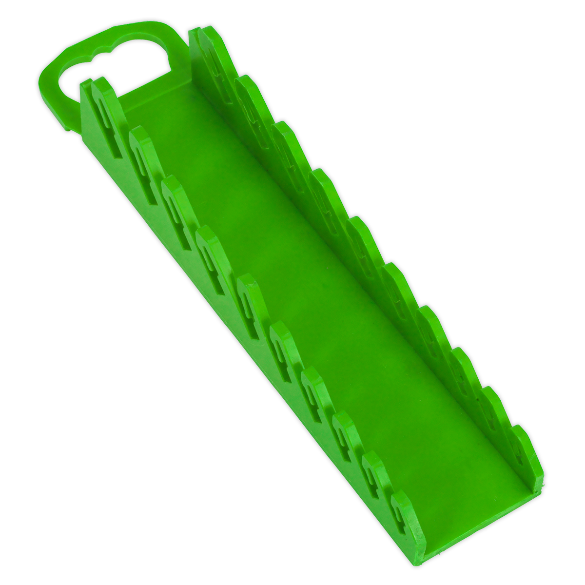 Sealey Spanner Rack Capacity 10 Stubby Spanners - Hi-Vis Green WR10HV