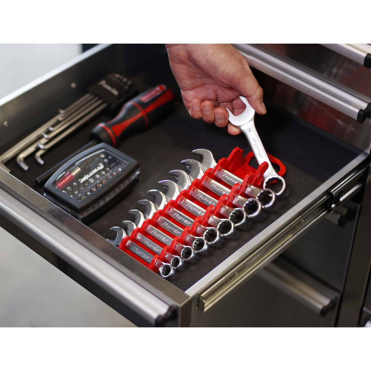 Sealey TPR Stubby Spanner Rack - Capacity 10 Spanners WR10