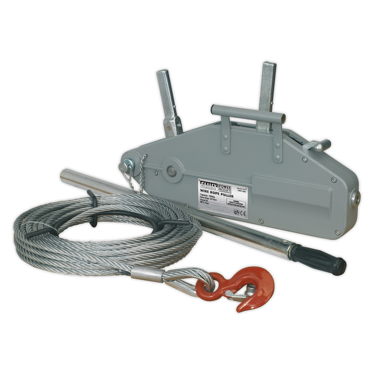 Sealey 1600kg Wire Rope Puller WRP1600