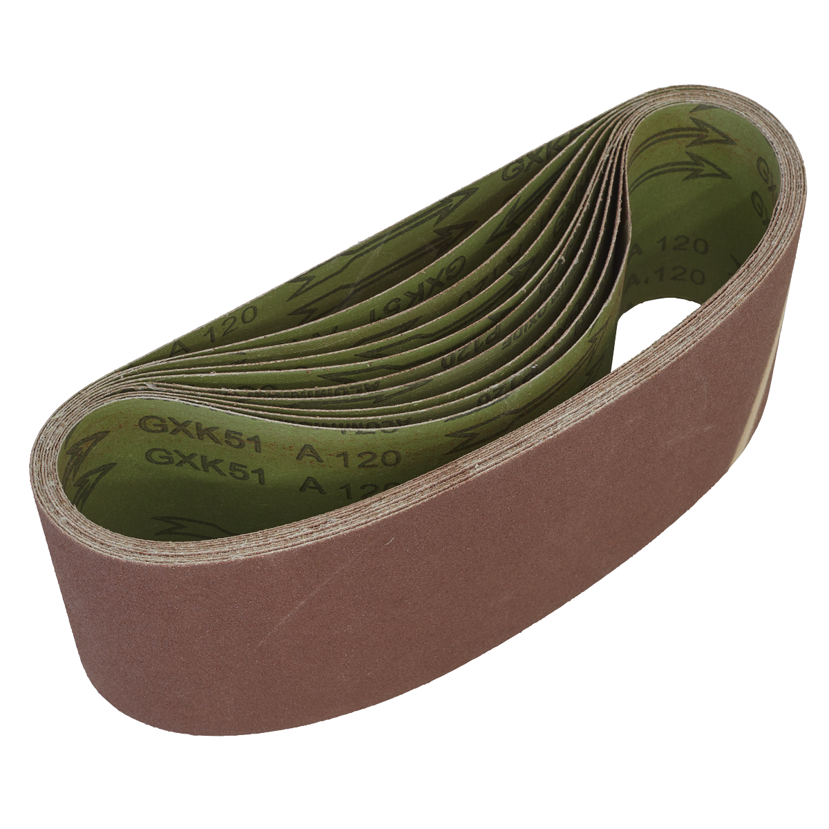 Sealey 100 x 610mm Sanding Belt 120Grit - Pack of 10 WSB61120