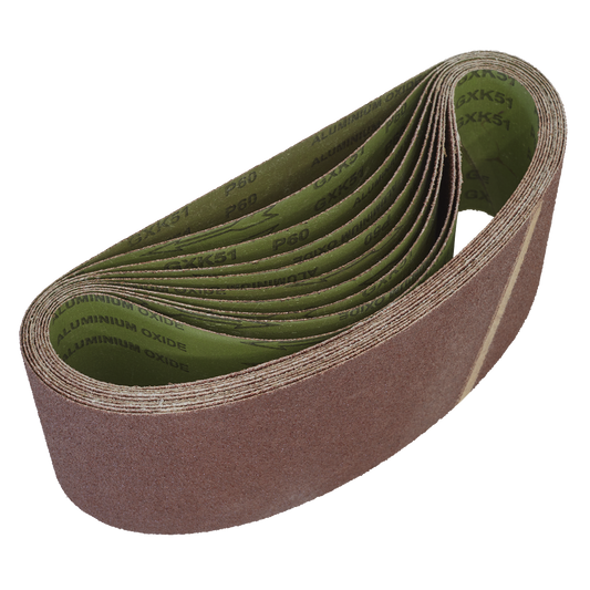 Sealey 100 x 610mm Sanding Belt 60Grit - Pack of 10 WSB6160