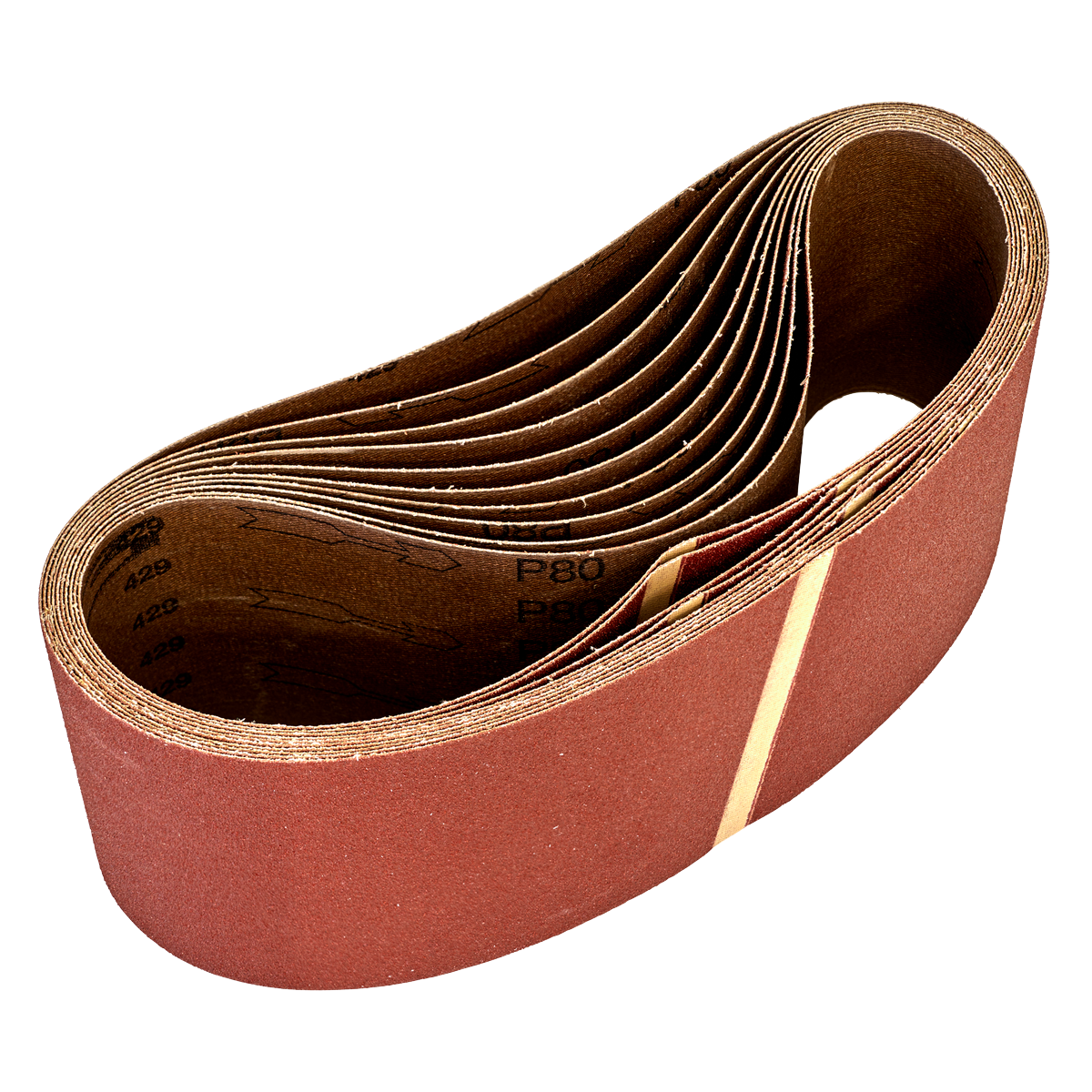Sealey 100 x 620mm Sanding Belt 80Grit - Pack of 10 WSB6280