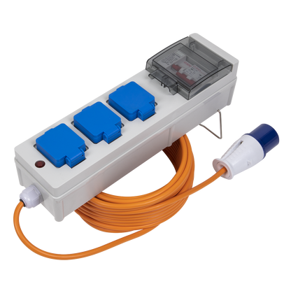 Sealey 15m Caravan & Camping Mains Unit with RCD WSC16133