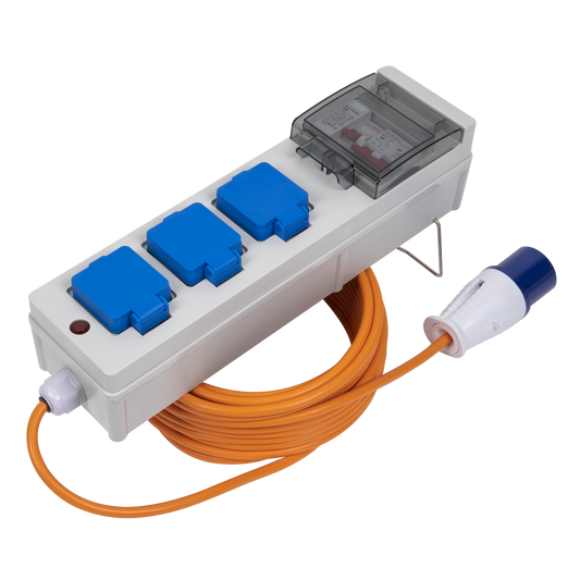 Sealey 15m Caravan & Camping Mains Unit with RCD WSC16133