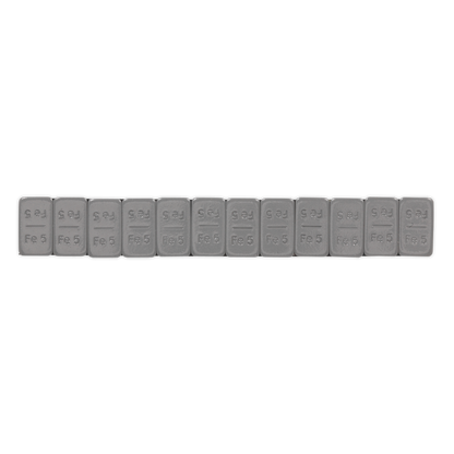 Sealey 5g Adhesive Wheel Weight Strip of 12 - Pack of 100 Zinc Plated Steel Plastic Coated WWSA5PC