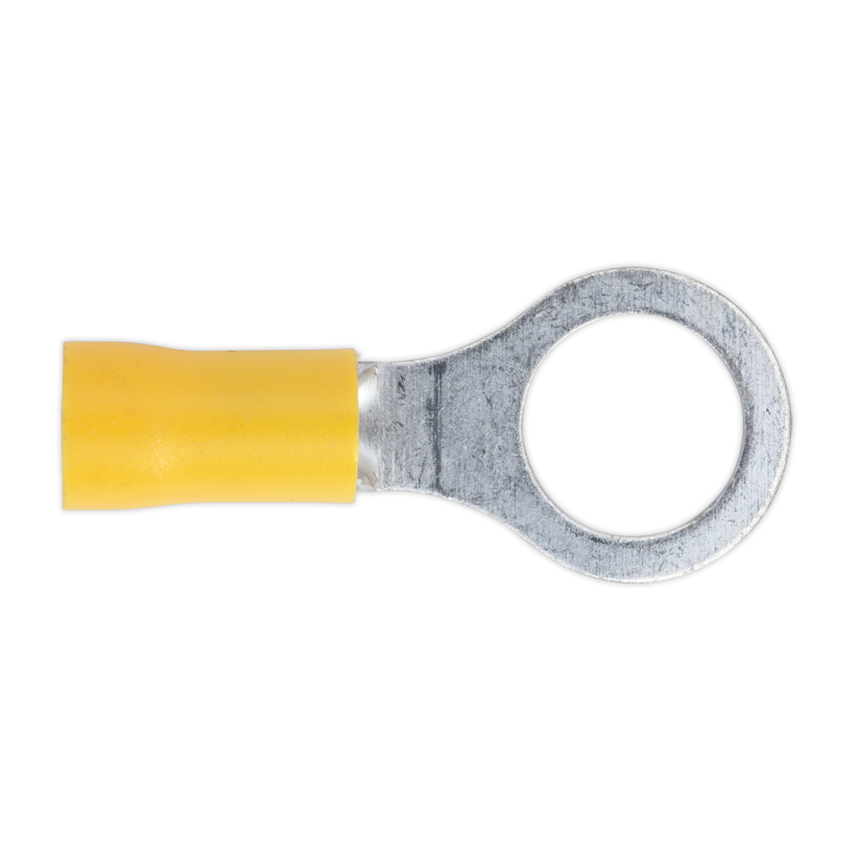 Sealey Ø10.5mm (3/8") Yellow Easy-Entry Ring Terminal - Pack of 100 YT16
