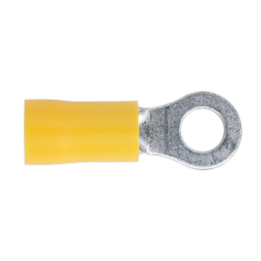 Sealey Ø5.3mm (2BA) Yellow Easy-Entry Ring Terminal - Pack of 100 YT18