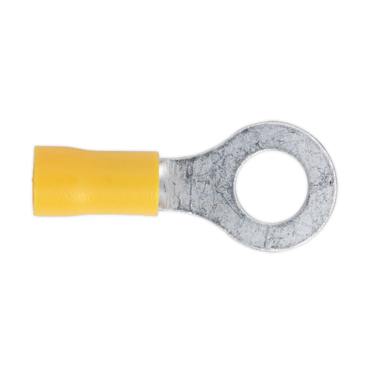 Sealey Ø8.4mm (5/16") Yellow Easy-Entry Ring Terminal - Pack of 100 YT20