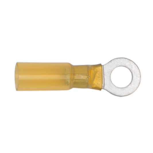 Sealey Ø6.4mm Yellow Heat Shrink Ring Terminal - Pack of 25 YTSR2564