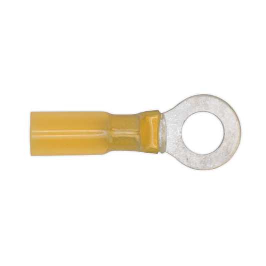 Sealey Ø8.4mm Yellow Heat Shrink Ring Terminal - Pack of 25 YTSR2584