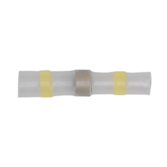 Sealey Yellow Heat Shrink Solder Butt Connector Terminal - Pack of 25 YTSSB25