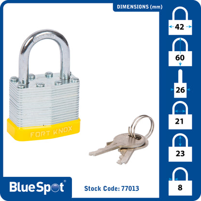 BlueSpot 40mm Laminated Padlock 77013