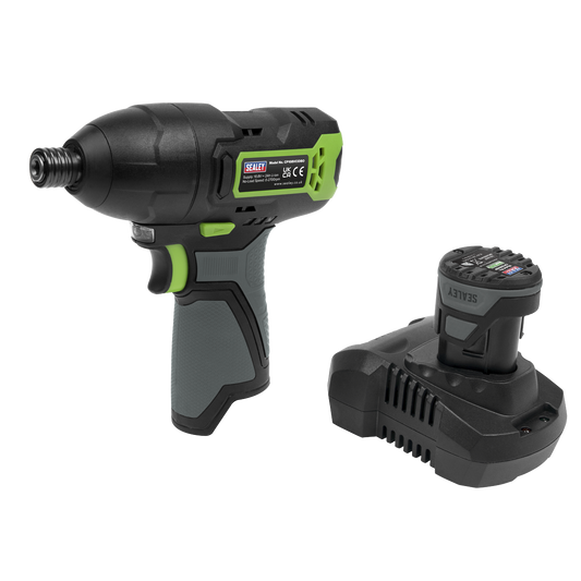 Sealey 10.8V 2Ah SV10.8 Series 1/4"Hex Drive Cordless Impact Driver Kit CP108VCID
