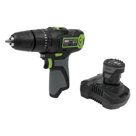 Sealey 10.8V 2Ah SV10.8 Series Ø10mm Cordless Hammer Drill/Driver Kit CP108VDD