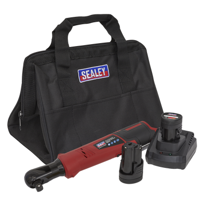 Sealey 12V SV12 Series 1/2"Sq Drive Cordless Ratchet Wrench Kit - 2 Batteries CP1209KIT