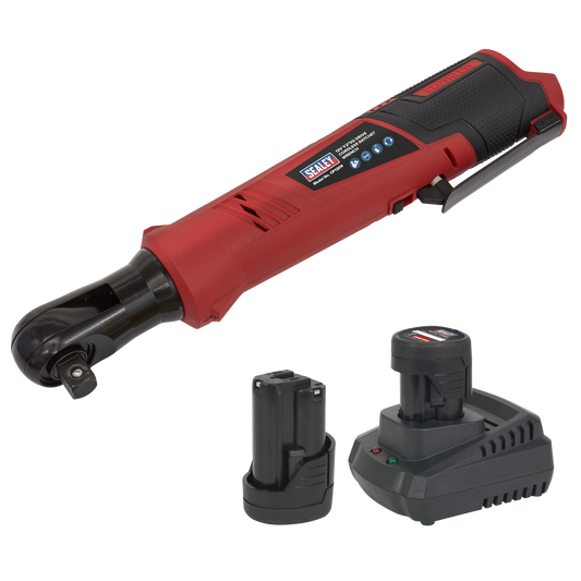 Sealey 12V SV12 Series 1/2"Sq Drive Cordless Ratchet Wrench Kit - 2 Batteries CP1209KIT
