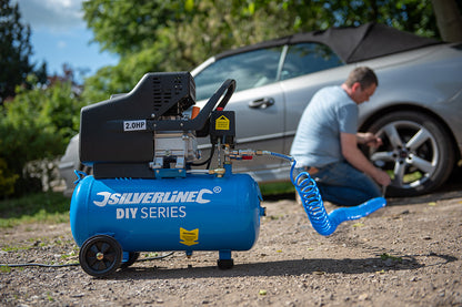 Silverline 2hp Air Compressor 1500W 24Ltr