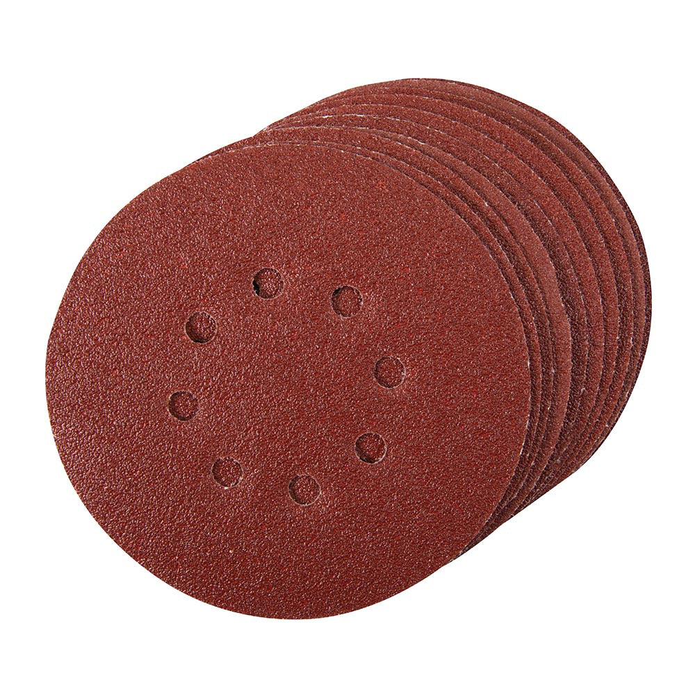 Silverline Hook & Loop Discs Punched 150mm 10pk 150mm 60 Grit