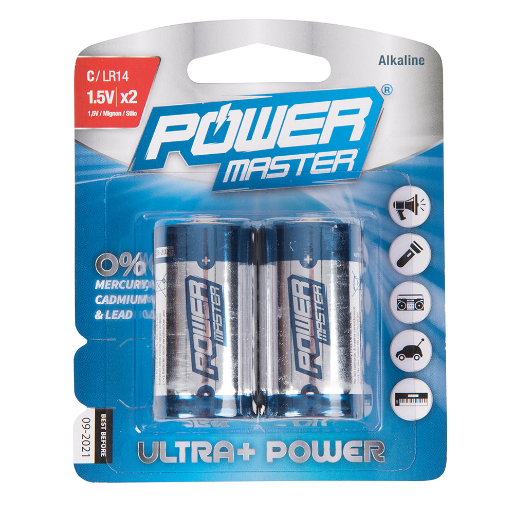 Powermaster C-Type Super Alkaline Battery LR14 2pk 2pk