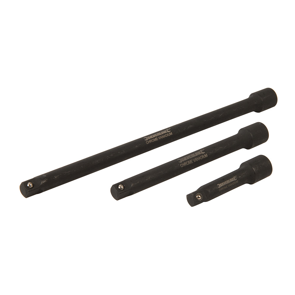 Silverline Impact Extension Bar Set 3/8" 3pce 75, 150 & 250mm