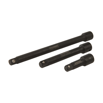 Silverline Impact Extension Bar Set 1/2" 3pce 75, 150 & 250mm