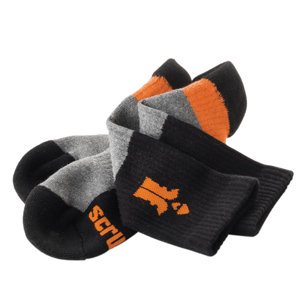 Scruffs Trade Socks Black 3pk Size 7 - 9.5 / 41 - 43