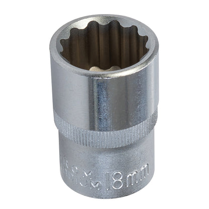 King Dick Socket 1/2" SD 12pt Metric 18mm