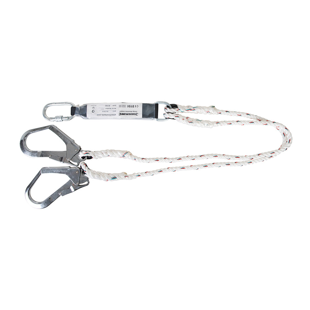 Silverline Energy Absorbing Twin Lanyard 1.5m