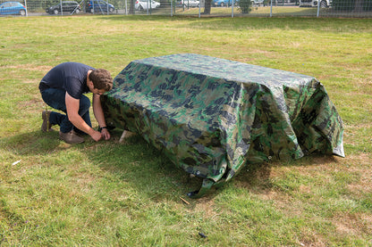 Silverline Camouflage Tarpaulin Cut 2.4 x 3m / Actual 2.3 x 2.85m