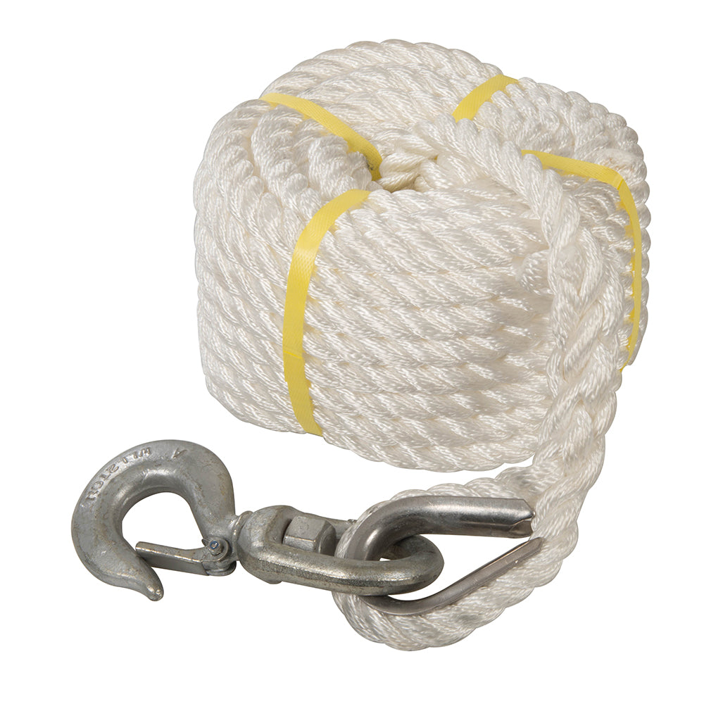 Silverline Gin Wheel Rope with Hook 20m x 18mm