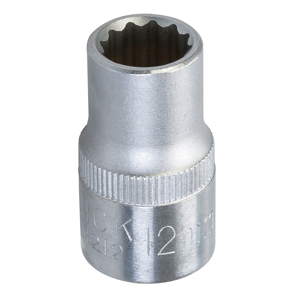 King Dick Socket 1/2" SD 12pt Metric 12mm