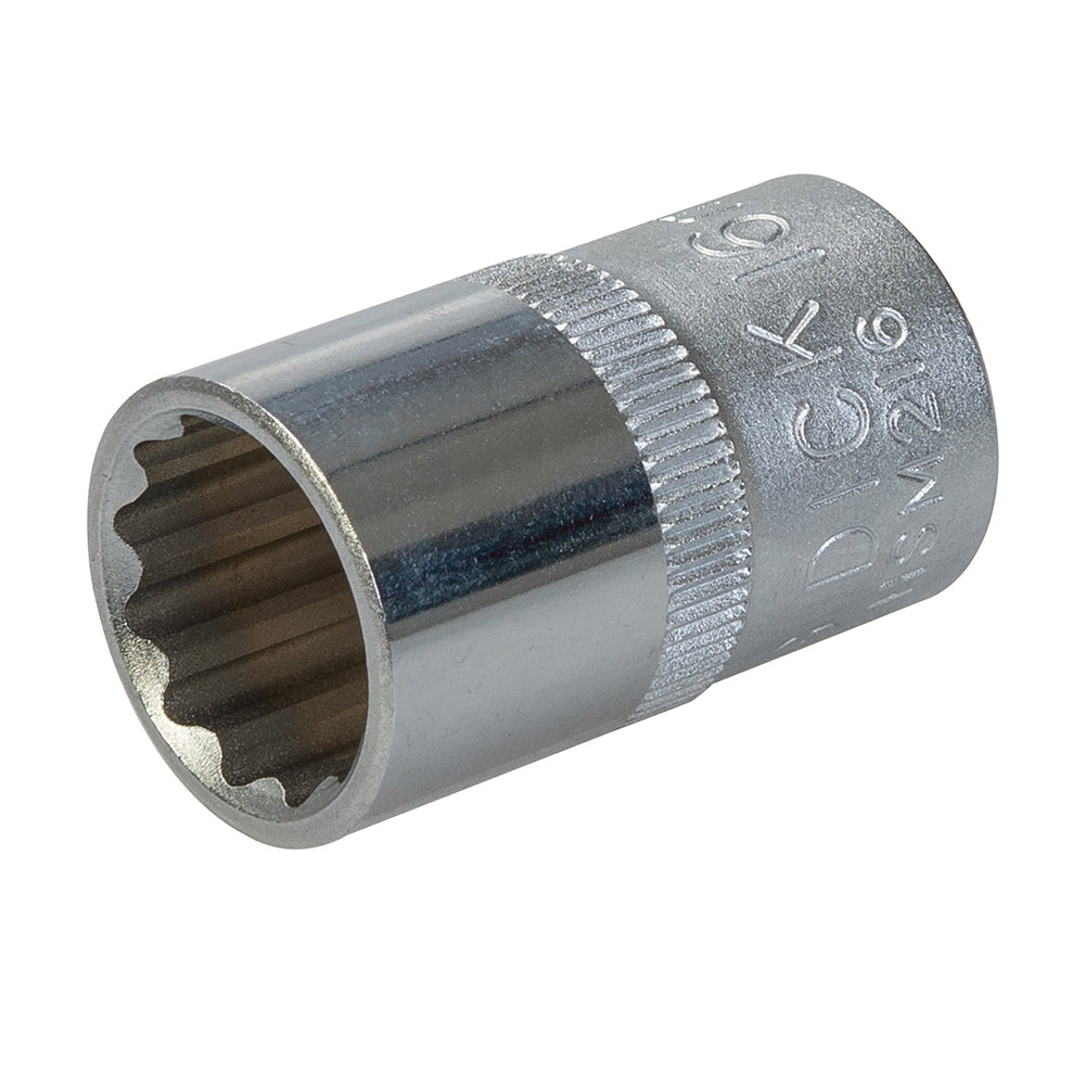 King Dick Socket 1/2" SD 12pt Metric 16mm