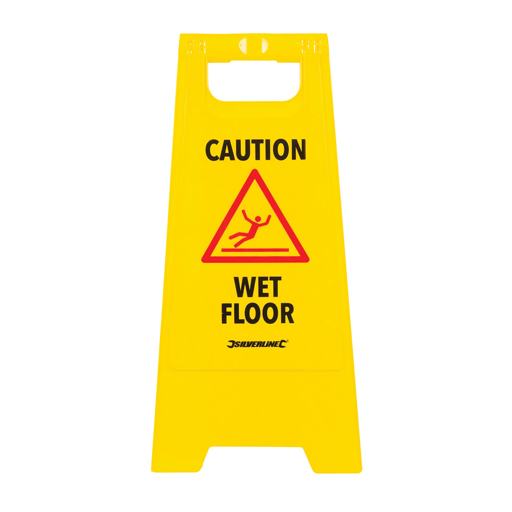 Silverline 'A' Frame Caution Wet Floor Sign 295 x 610mm English