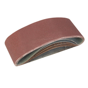 Silverline Sanding Belts 75 x 457mm 5pce 40, 60, 2 x 80, 120G