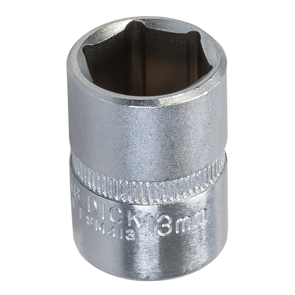 King Dick Socket 1/4" SD 6pt Metric 13mm