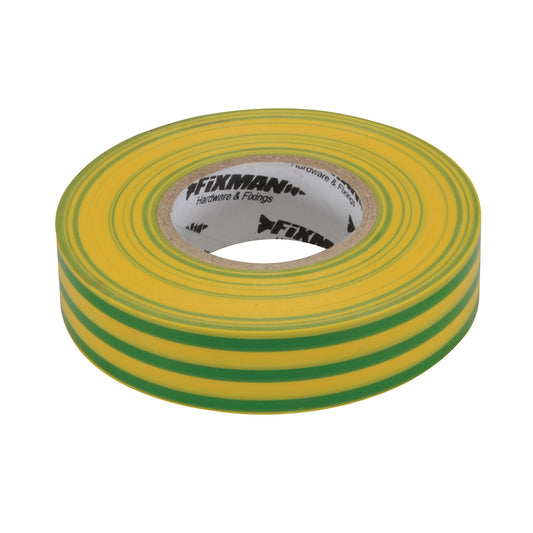 Fixman Insulation Tape 19mm x 33m Green/Yellow
