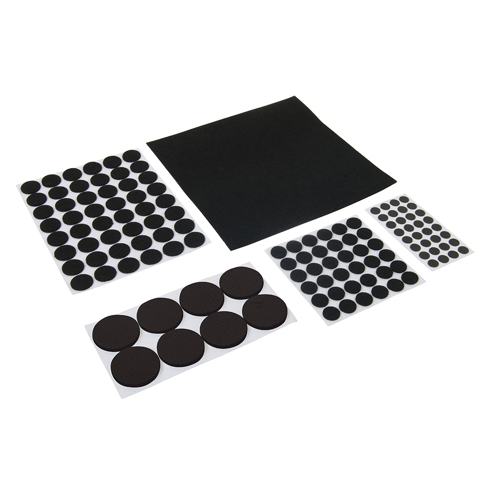 Fixman Self-Adhesive Pads Set 125pce 125pce Black