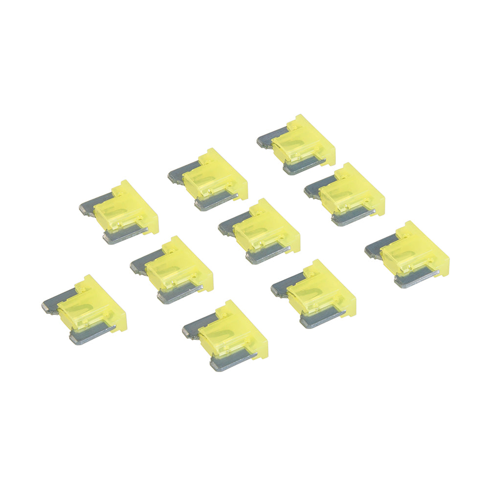 Silverline ATT Low Profile Mini Automotive Blade Fuses 10pk 20A Yellow