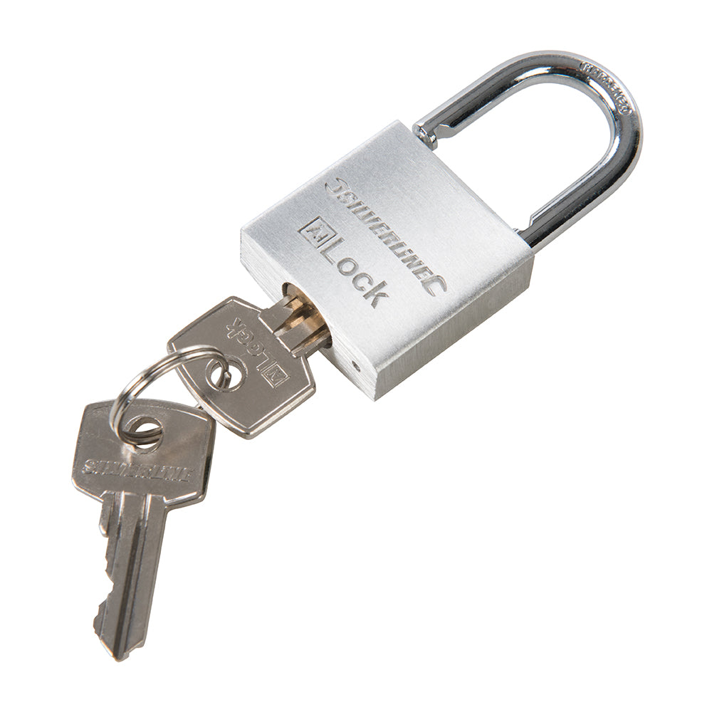 Silverline Aluminium Padlock 30mm
