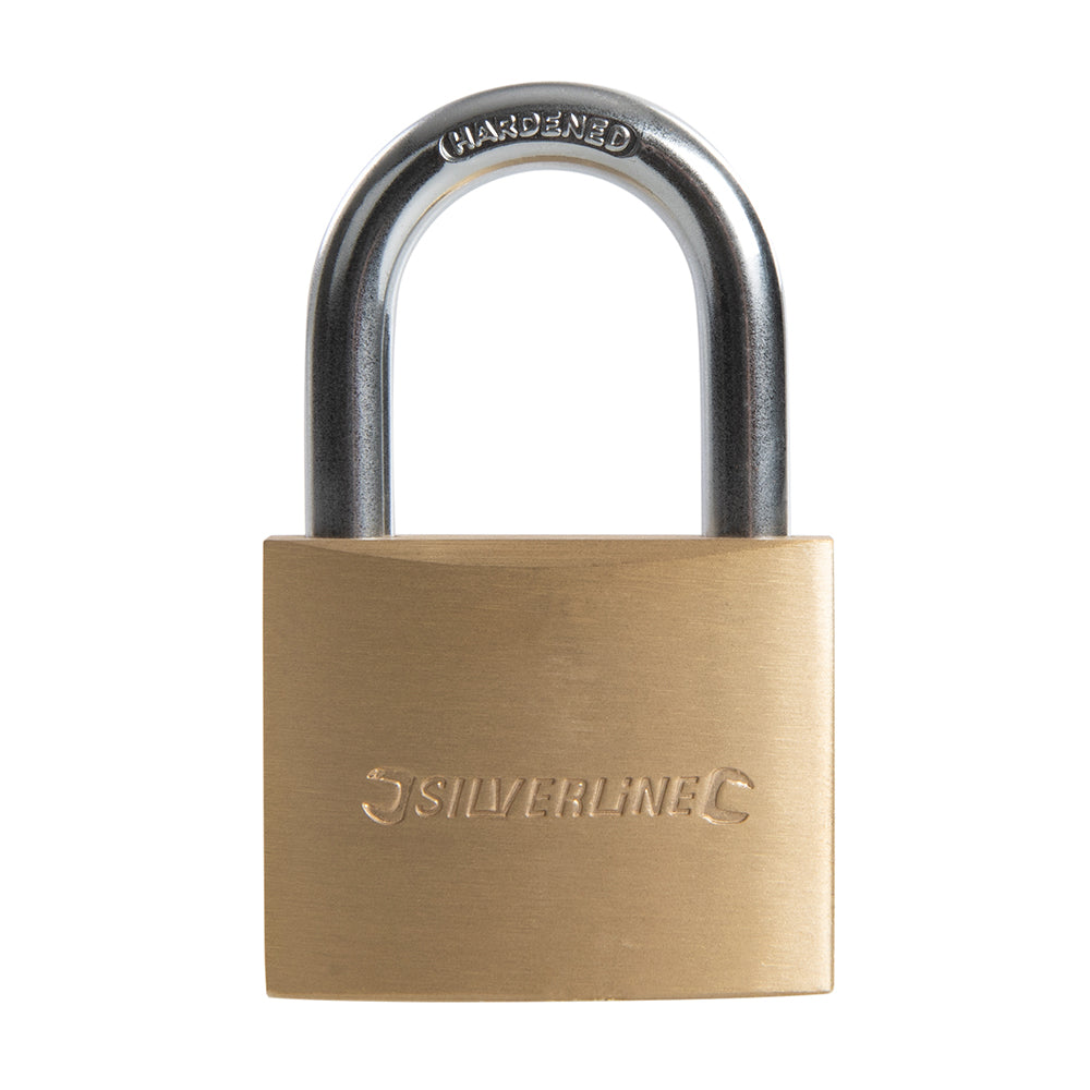 Silverline Brass Padlock 50mm