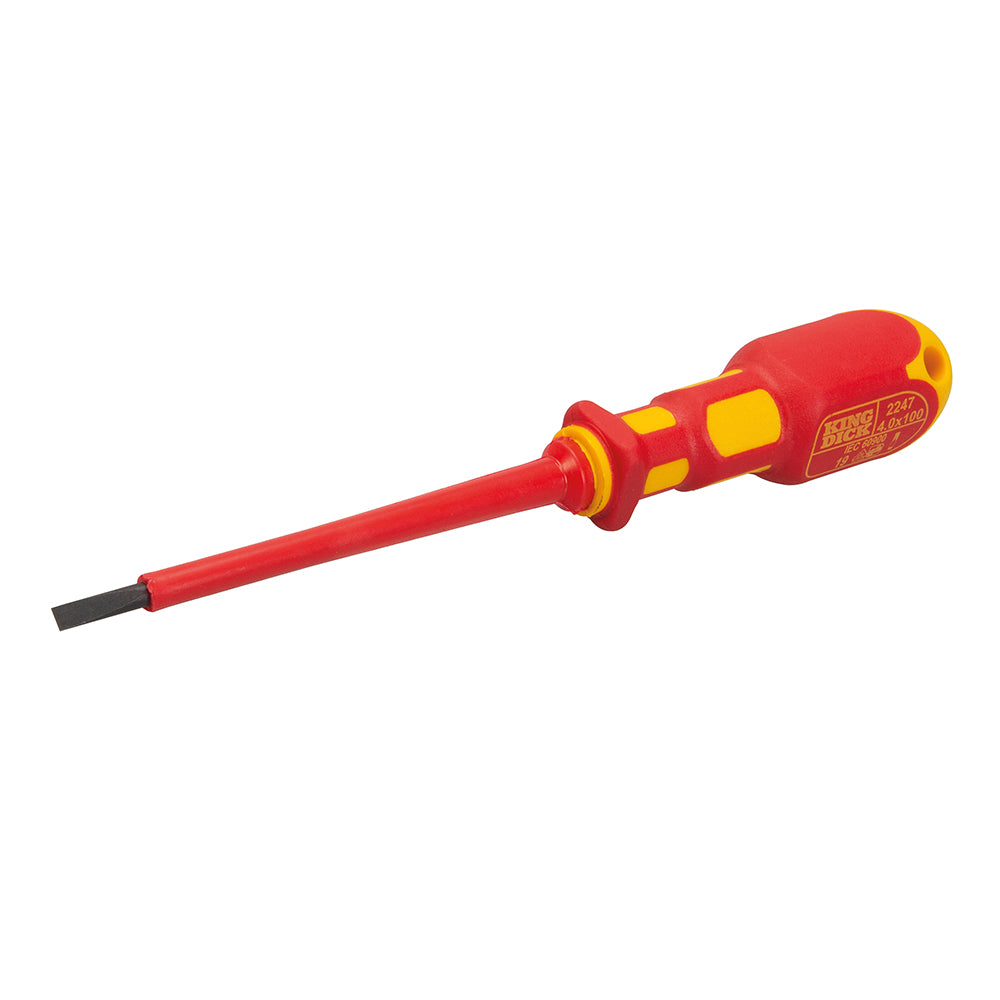 King Dick VDE Slotted Screwdriver 4 x 100mm