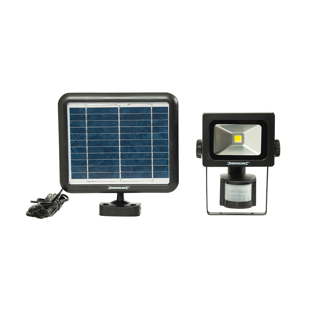 Silverline COB LED Solar-Powered PIR Floodlight 3W PIR