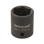 Silverline Impact Socket 1/2" Drive 6pt Metric 24mm