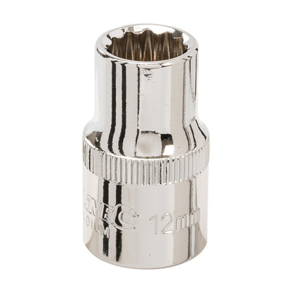 Silverline Socket 1/2" Drive 12pt Metric 12mm