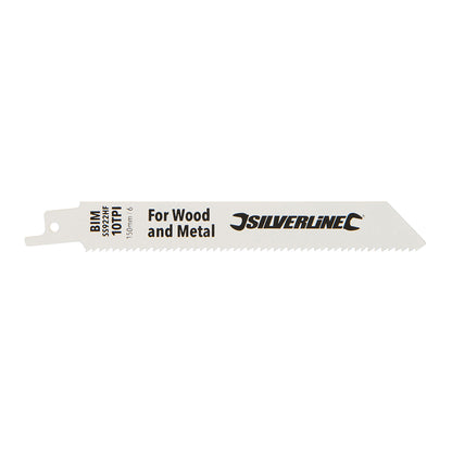 Silverline Recip Saw Blades for Demolition 5pk Bi-Metal - 10tpi - 150mm