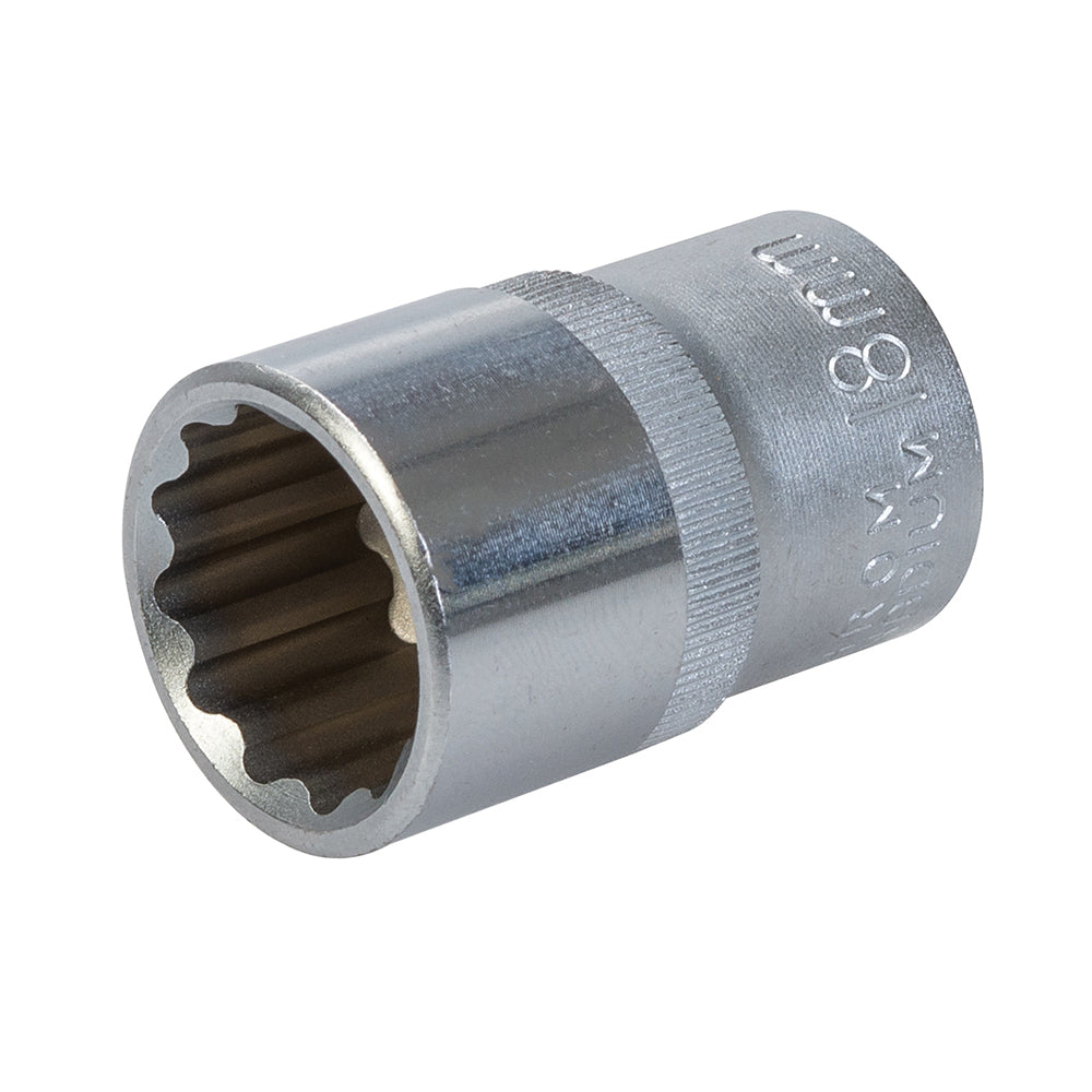 King Dick Socket 1/2" SD 12pt Metric 18mm