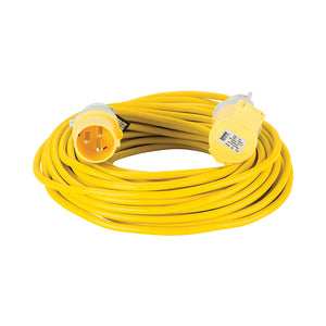 Defender Extension Lead Yellow 1.5mm2 16A 25m 110V