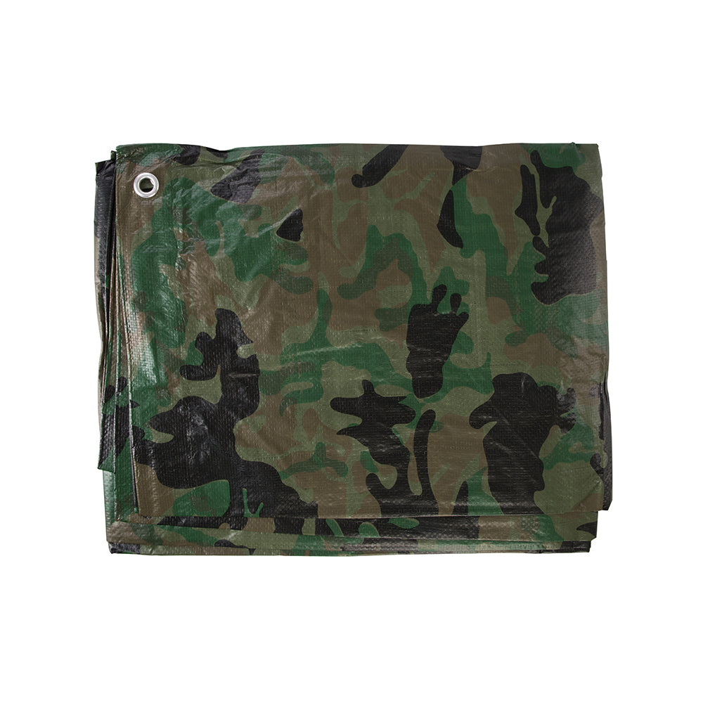 Silverline Camouflage Tarpaulin Cut 2.4 x 3m / Actual 2.3 x 2.85m