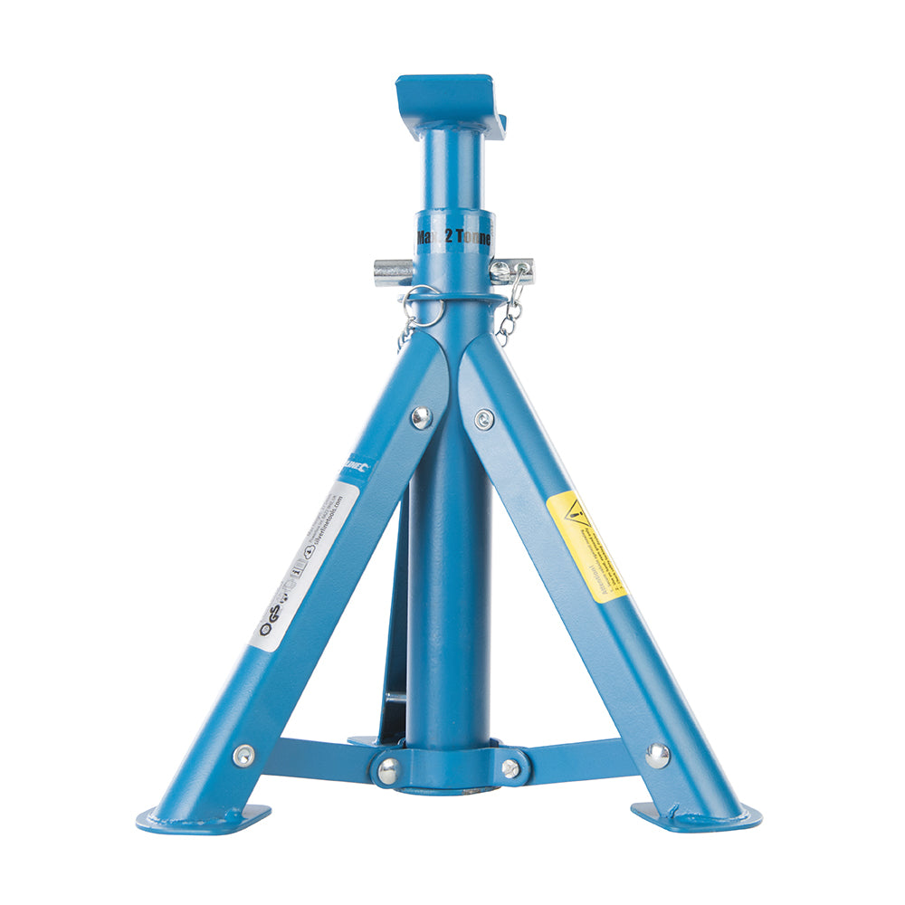 Silverline Folding Axle Stand Set 2pce 2 Tonne