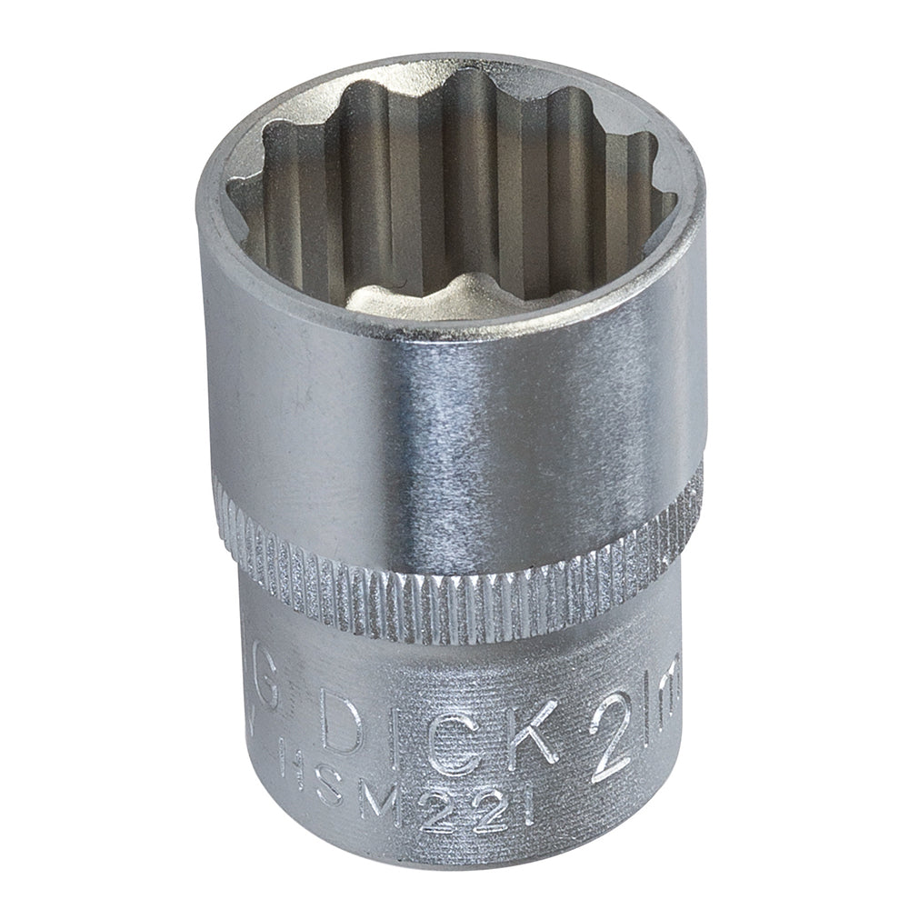 King Dick Socket 1/2" SD 12pt Metric 21mm